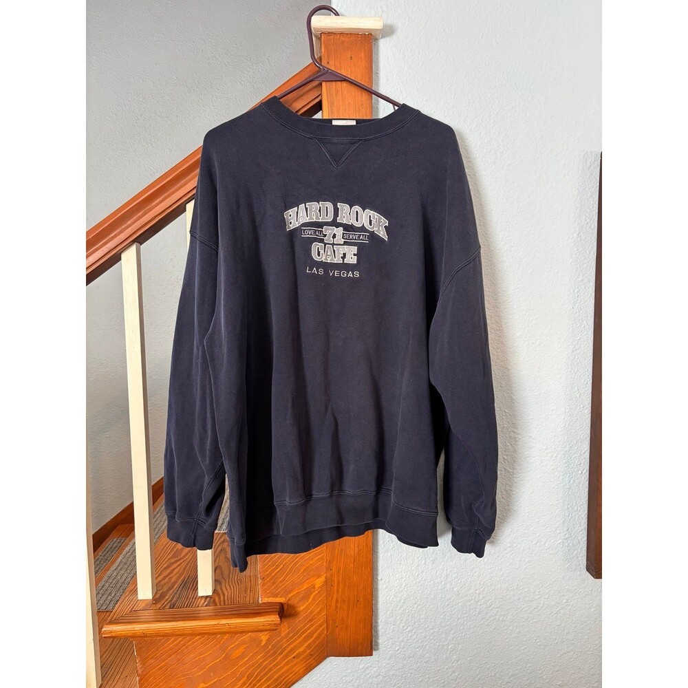 Hard Rock Cafe Las Vegas Crewneck Sweatshirt XXL 2xl Y2K embroidered